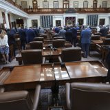 Le départ des élus démocrates du Parlement du Texas a empêché les républicains d'organiser un vote sur l'adoption d'une nouvelle carte électorale dans l'Etat. KEYSTONE/AP/Eric Gay